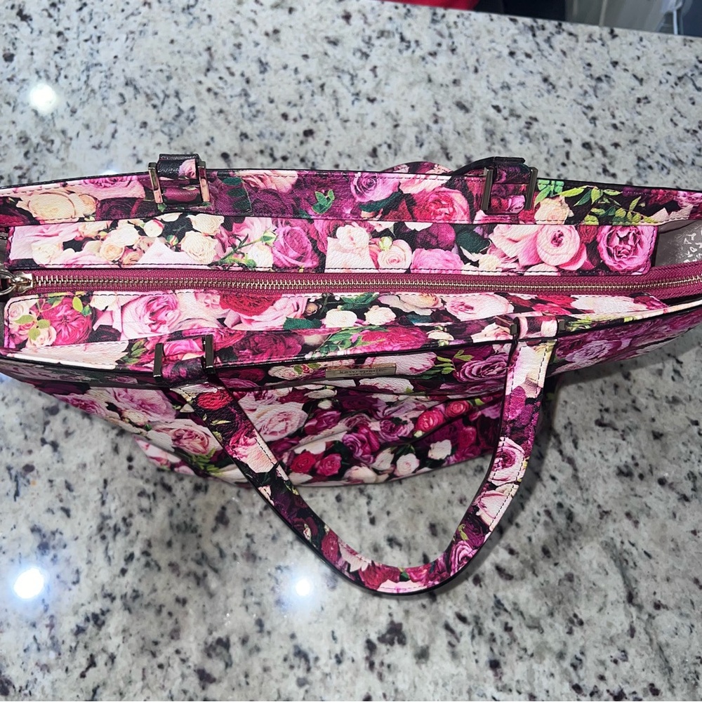 Kate Spade Pink and Red Floral Tote - Picture 8 of 9